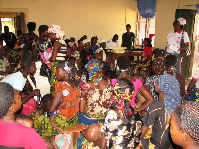 Waiting room at Offia Oji Health Center